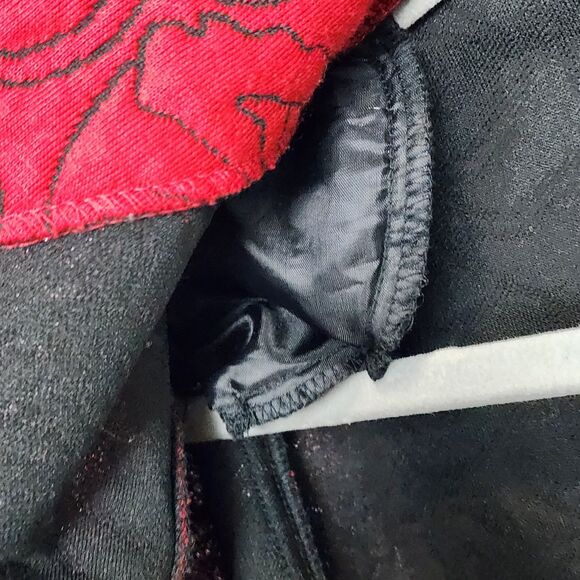 Alfred Dunner Quilted Butterfly Red Zip Up Jacket Size 14 - Picture 7 of 11